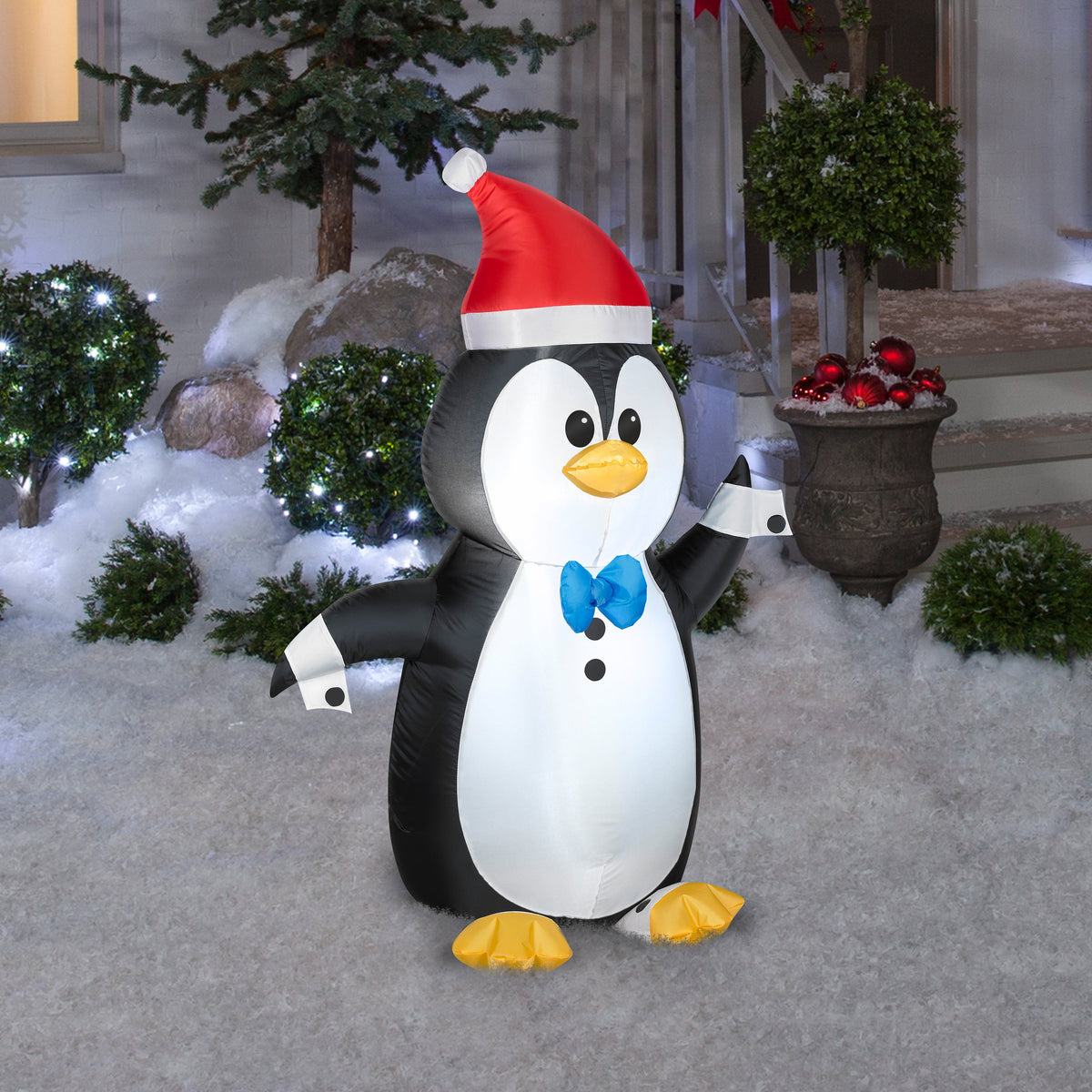 Gemmy Airblown Inflatable Penguin In Tuxedo Techmatic