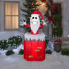 Gemmy Animated Airblown Inflatable Jack Skellington in Chimney, 5.5 Feet