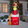 Gemmy Airblown Inflatable Grinch and Max Chimney Scene