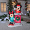 Gemmy Airblown Inflatable Mickey Mouse and Minnie Mouse Chimney - Techmatic