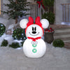 Gemmy Christmas Airblown Inflatable Inflatable Minnie Mouse Snowman, 3.5ft