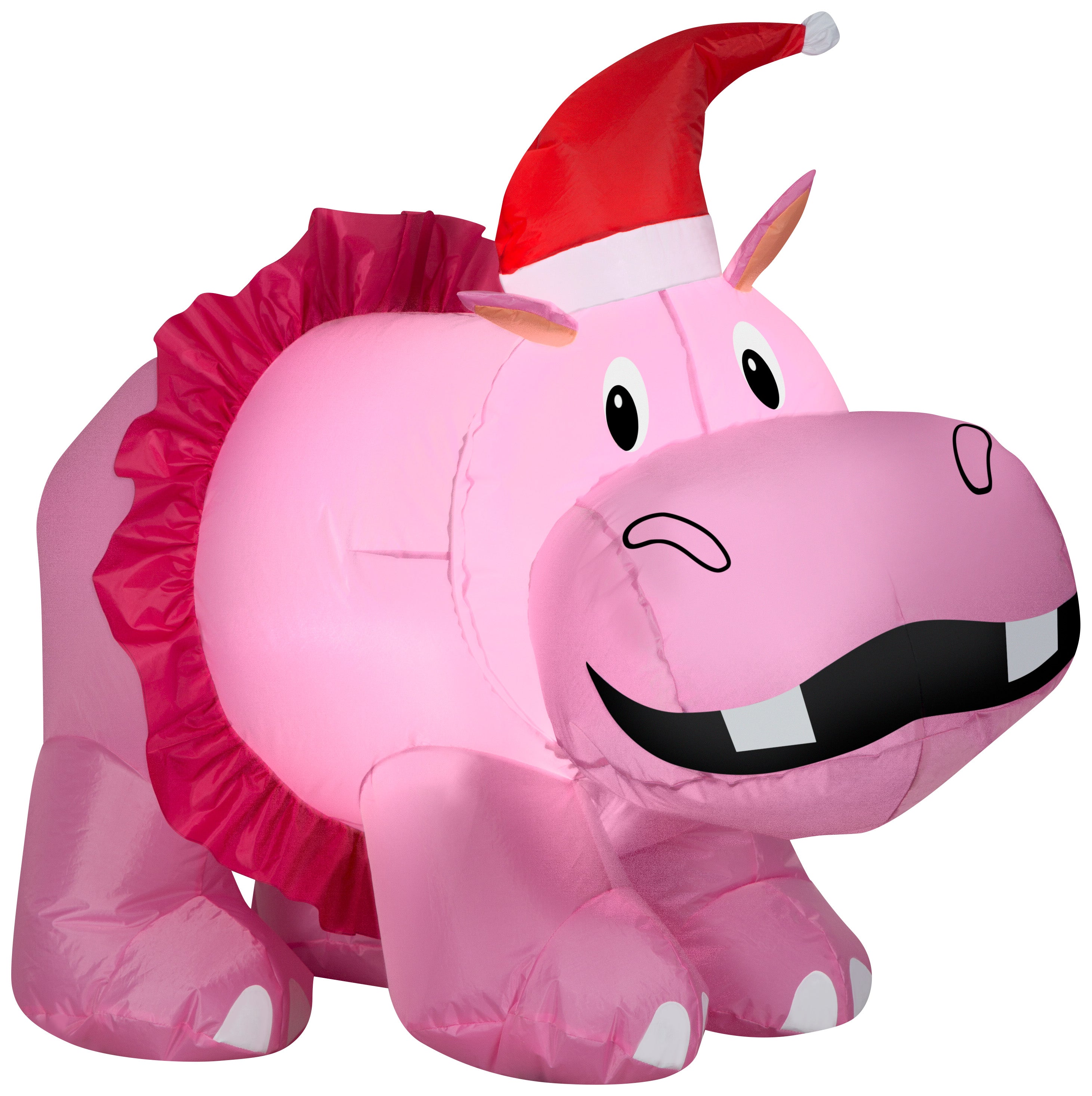 Gemmy Airblown Inflatable Holiday Hippo with Pink Tutu, 3.5 Feet