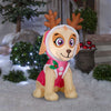 Gemmy Christmas Airblown Inflatable Skye in Pink Snow Outfit with Antlers Nick, 3.5 ft