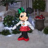 Gemmy Airblown Inflatable Minnie Mouse in Snowman Sweater and Snowflake Skirt, 3.5 Feet
