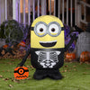 Gemmy Halloween Airblown Minion Dave as Skeleton, 3ft Tall