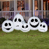 Gemmy Airblown Inflatable 3.5 ft Jack Skellington White Pumpkin, 9 Ft Tall