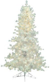 Good Tidings 7.5Ft White Nikko Half Tree, 667 Tips; 300 Clear Lights