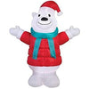 Gemmy 39159 Airblown Puffy Parka Polar Bear Christmas Inflatable 7FT Tall - Techmatic