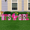 Gemmy ITâ€™S A Girl Pink Lighted Yard Signs, 80 LEDs, Stakes Included, 65.5 inches Long