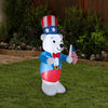 Gemmy 4' White Fourth of July Bear Spring Inflatable