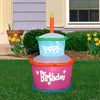 Gemmy Industries Airblown Inflatable Happy Birthday Cake with Candles