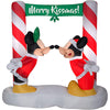 Gemmy Christmas Inflatable 5.5ft Mickey and Minnie Kissmas Scenc