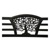 Terra Verde Home Steel Park Bench with Arched Back, 2 Seat Bench, Black